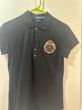 Ralph Lauren Black Slim Fit Polo Shirt